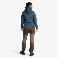 Flex Stretch Hooded Down Jacket Damen Moonlit Ocean