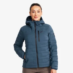 Flex Stretch Hooded Down Jacket Damen Moonlit Ocean