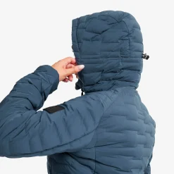 Flex Stretch Hooded Down Jacket Damen Moonlit Ocean