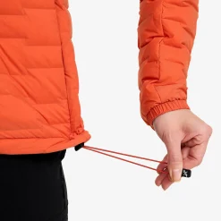 Flex Stretch Hooded Down Jacket Damen Mecca Orange