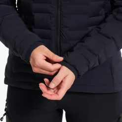 Flex Stretch Hooded Down Jacket Damen Black