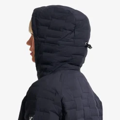 Flex Stretch Hooded Down Jacket Damen Black