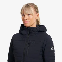 Flex Stretch Hooded Down Jacket Damen Black