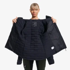 Flex Stretch Hooded Down Jacket Damen Black