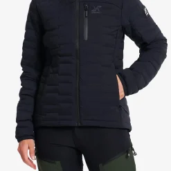Flex Stretch Hooded Down Jacket Damen Black