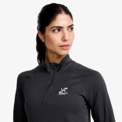 Focus Half-zip Seamless Top Damen Anthracite