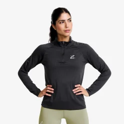 Focus Half-zip Seamless Top Damen Anthracite