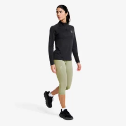 Focus Half-zip Seamless Top Damen Anthracite