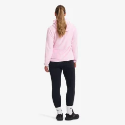 Fog Fluffy Hooded Fleece Damen Pink Mist
