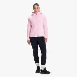 Fog Fluffy Hooded Fleece Damen Pink Mist