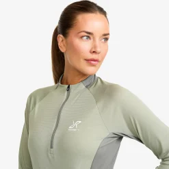 Force Light Half-zip Top Damen Shadow/Castor Gray