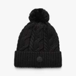 Frost Cable Knit Beanie Black