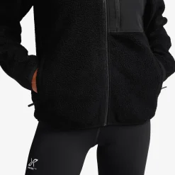 High Pile Fleece Jacket Damen Black