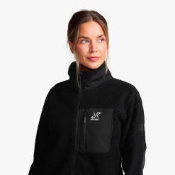 High Pile Fleece Jacket Damen Black