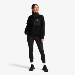 High Pile Fleece Jacket Damen Black