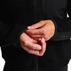 High Pile Fleece Jacket Damen Black
