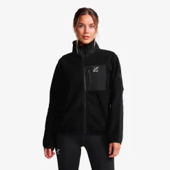 High Pile Fleece Jacket Damen Black