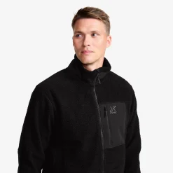 High Pile Fleece Jacket Herren Black