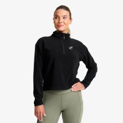 Hiker Cropped Half-zip Fleece Damen Black