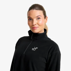 Hiker Cropped Half-zip Fleece Damen Black