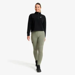 Hiker Cropped Half-zip Fleece Damen Black