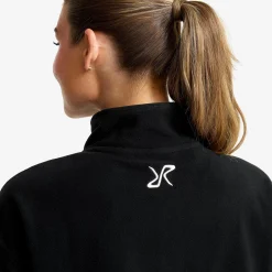Hiker Cropped Half-zip Fleece Damen Black