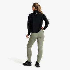 Hiker Cropped Half-zip Fleece Damen Black