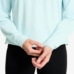 Hiker Cropped Half-zip Fleece Damen Delicate Blue