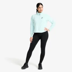 Hiker Cropped Half-zip Fleece Damen Delicate Blue