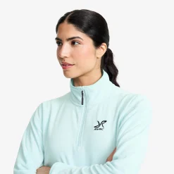 Hiker Cropped Half-zip Fleece Damen Delicate Blue
