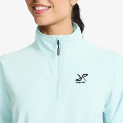 Hiker Cropped Half-zip Fleece Damen Delicate Blue