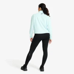 Hiker Cropped Half-zip Fleece Damen Delicate Blue