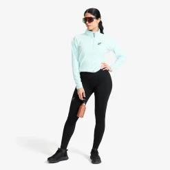 Hiker Cropped Half-zip Fleece Damen Delicate Blue