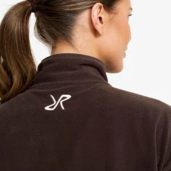 Hiker Cropped Half-zip Fleece Damen Seal Brown