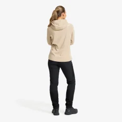 Hiker Fleece Hoodie Damen Aluminium