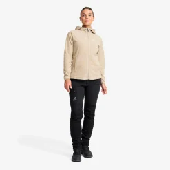 Hiker Fleece Hoodie Damen Aluminium