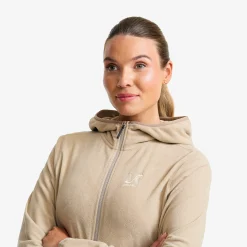 Hiker Fleece Hoodie Damen Aluminium