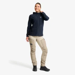 Hiker Fleece Hoodie Damen Deep Navy