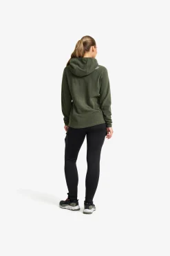 Hiker Fleece Hoodie Damen Kambaba Green