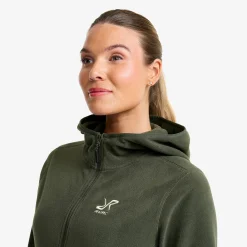 Hiker Fleece Hoodie Damen Kambaba Green