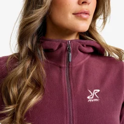 Hiker Fleece Hoodie Damen Mauve Wine