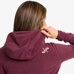Hiker Fleece Hoodie Damen Mauve Wine