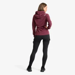 Hiker Fleece Hoodie Damen Mauve Wine