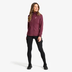 Hiker Fleece Hoodie Damen Mauve Wine