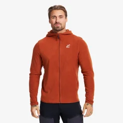 Hiker Fleece Hoodie Herren Rusty Orange