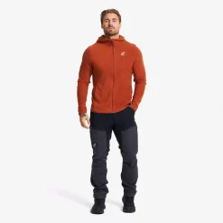 Hiker Fleece Hoodie Herren Rusty Orange