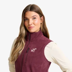 Hiker Fleece Vest Damen Mauve Wine