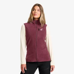 Hiker Fleece Vest Damen Mauve Wine