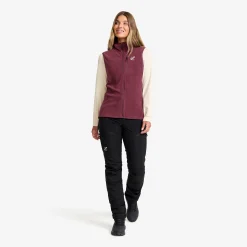 Hiker Fleece Vest Damen Mauve Wine