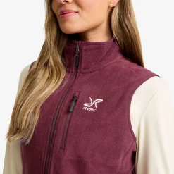 Hiker Fleece Vest Damen Mauve Wine